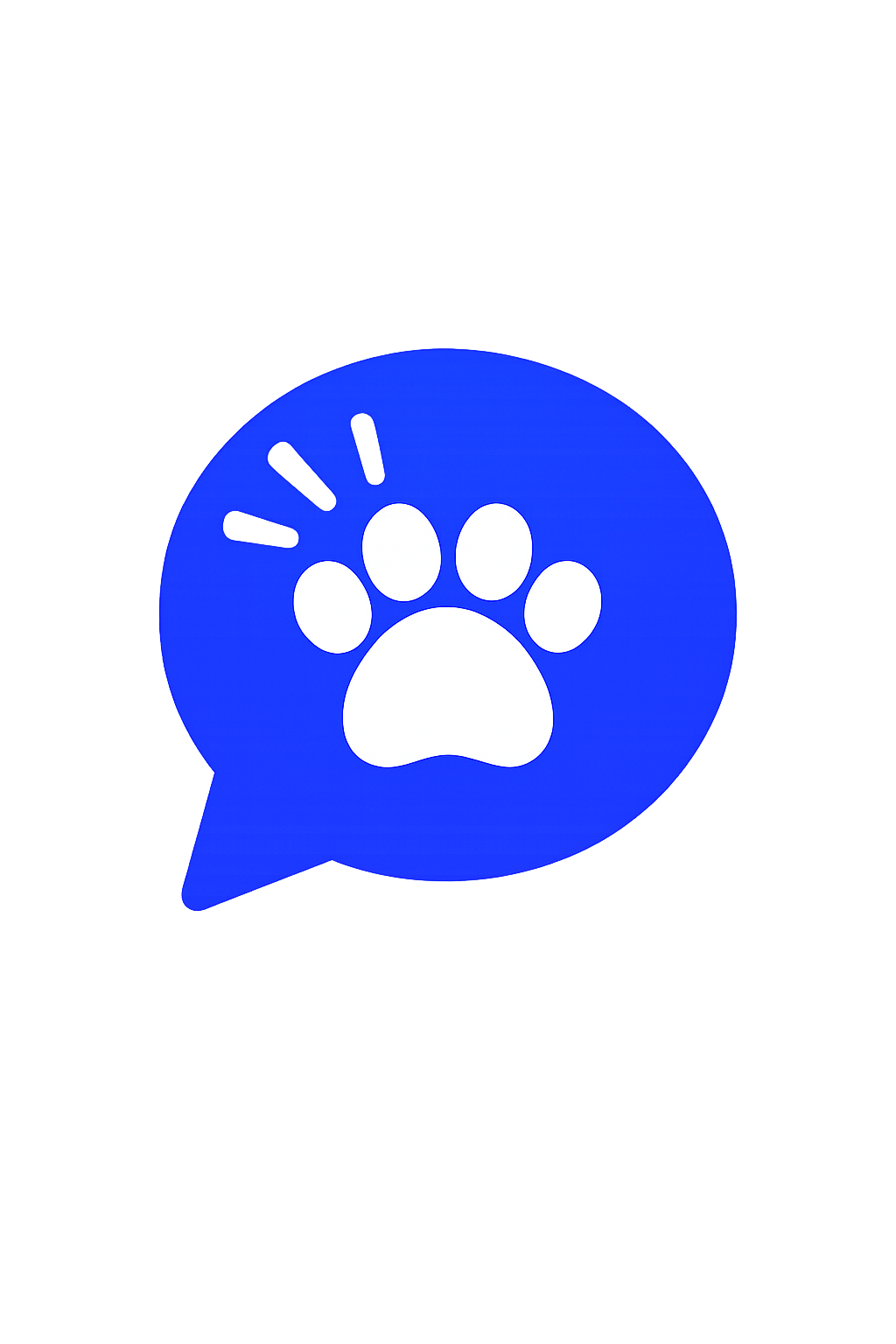 Paw print chat icon